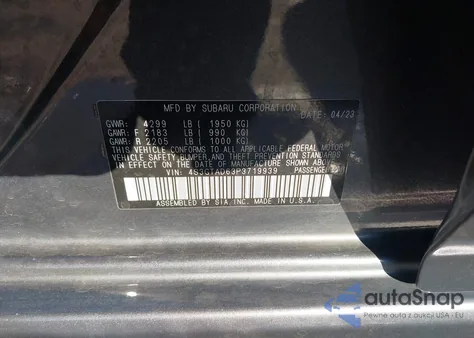 2023 Subaru Impreza Premium 5-Door из США, поврежденный, VIN 4S3GTAD63P3719939